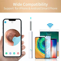 Smart Visual Ear Cleaner with HD Camera – Wireless WiFi Ear Wax Removal Tool for iPhone & Android  منظف الأذن الذكي بكاميرا عالية الدقة HD – أداة إزالة شمع الأذن اللاسلكية تعمل عبر الواي فاي لأجهزة iPhone وAndroid