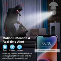 HD Smart Bulb Security Camera